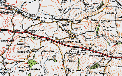 Old map of Askerswell in 1919