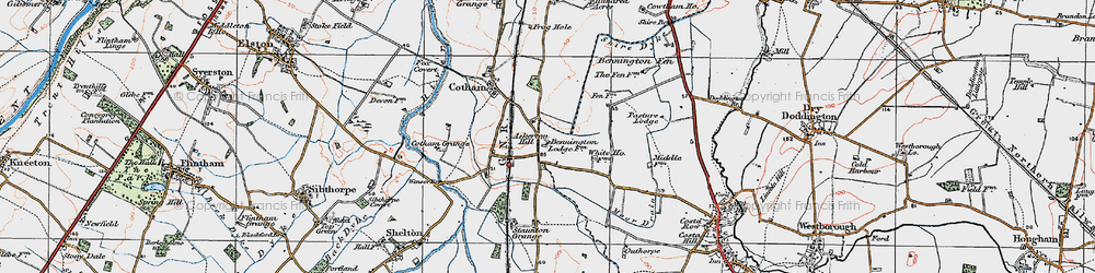 Old map of Bennington Fen in 1921