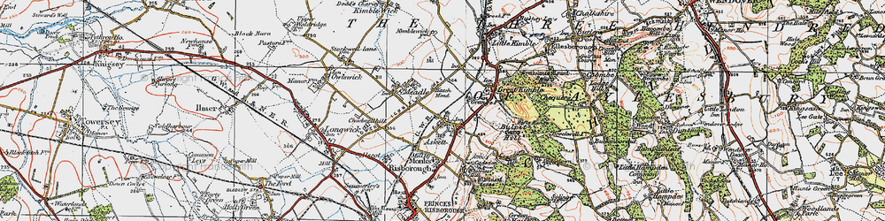 Old map of Askett in 1919