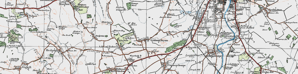 Old map of Askham Bryan in 1924