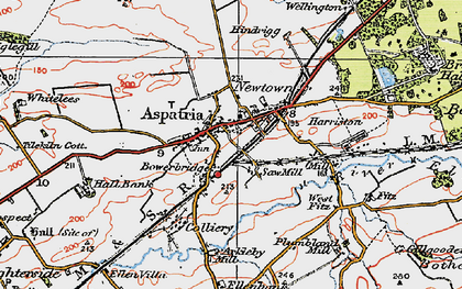 Old map of Aspatria in 1925