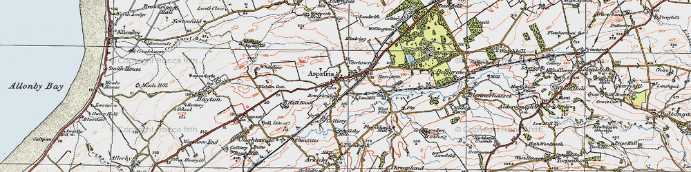 Old map of Whitelees in 1925