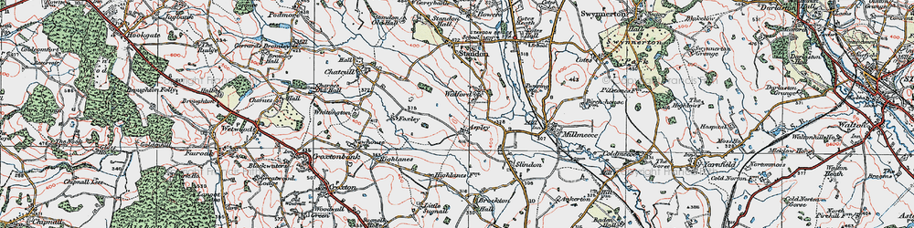 Old map of Aspley in 1921