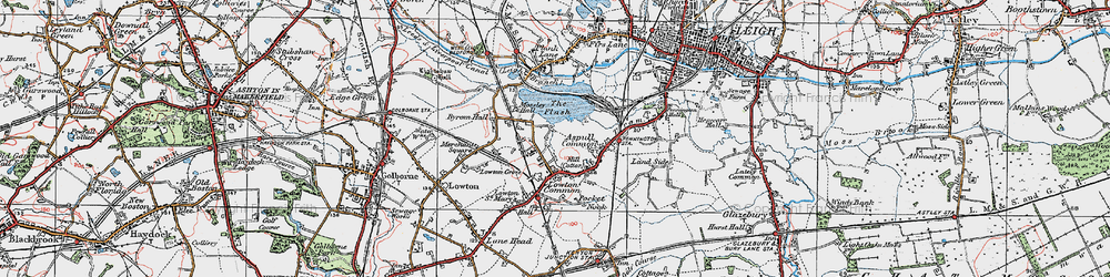 Old map of Aspull Common in 1924