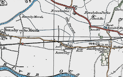 Old map of Asselby in 1924