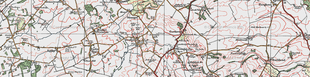 Old map of Asterby in 1923