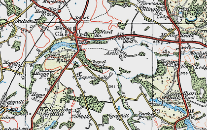Old map of Astle in 1923