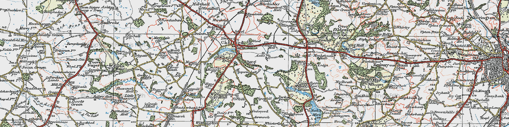 Old map of Astle in 1923
