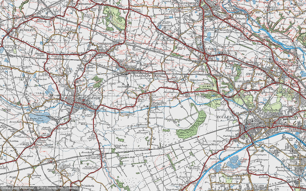Old Map of Astley, 1924 in 1924