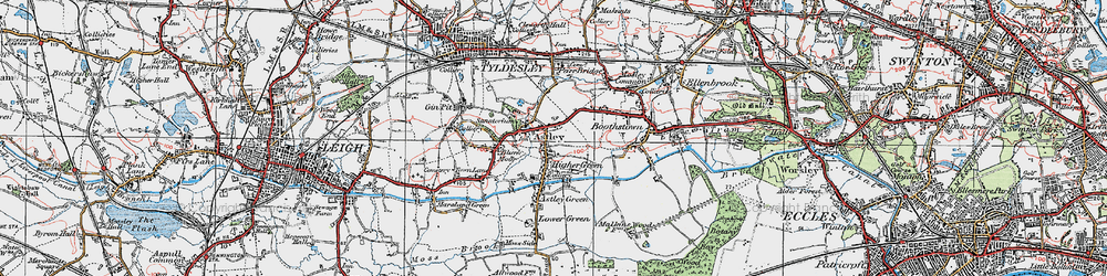 Old map of Astley in 1924