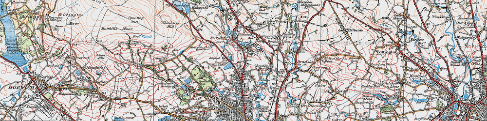 Old map of Astley Bridge in 1924