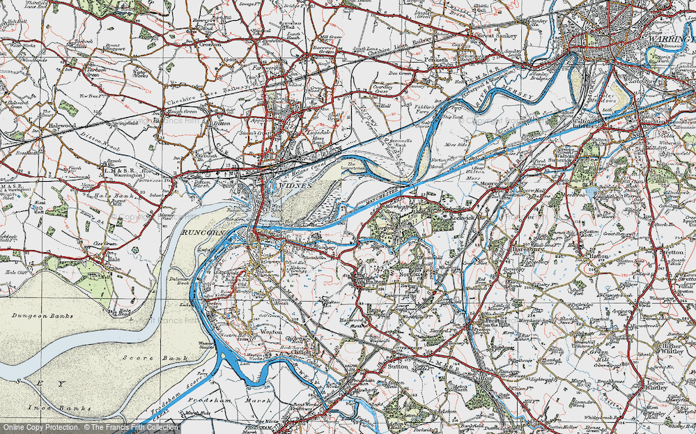 Old Map of Astmoor, 1923 in 1923