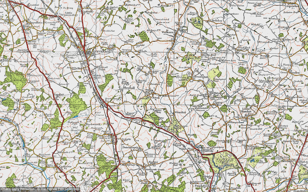 Old Map of Aston, 1920 in 1920