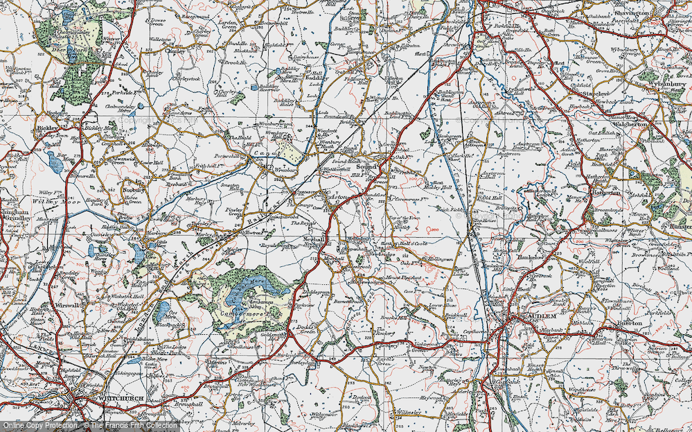 Old Map of Aston, 1921 in 1921