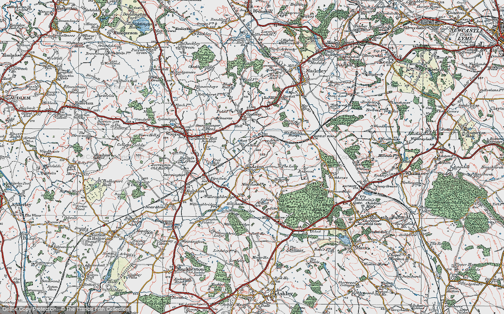 Old Map of Aston, 1921 in 1921