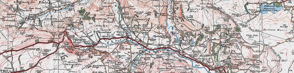 Old map of Derwent Valley Heritage Way in 1923