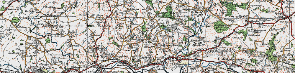 Old map of Aston Bank in 1920