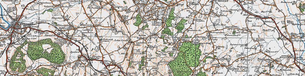 Old map of Aston Ingham in 1919