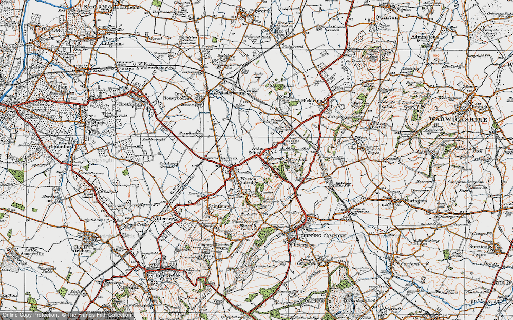 Old Map of Aston Subedge, 1919 in 1919