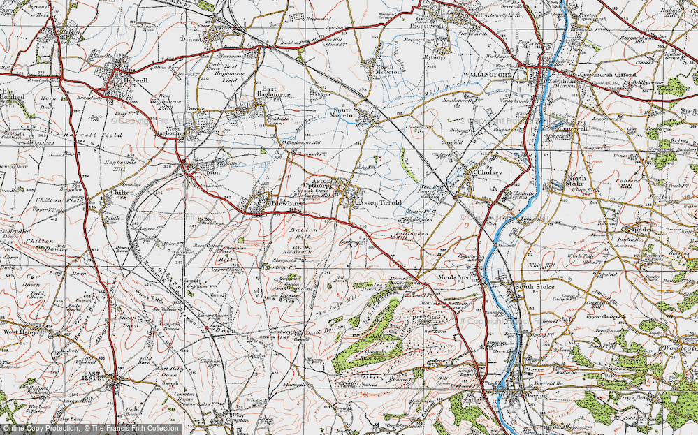 Old Map of Aston Tirrold, 1919 in 1919