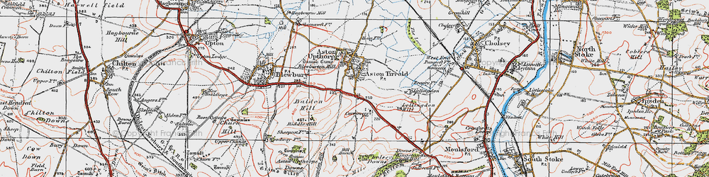 Old map of Aston Tirrold in 1919