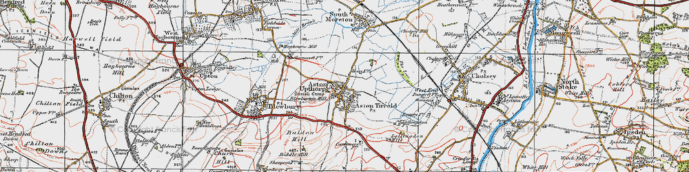 Old map of Aston Upthorpe in 1919