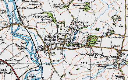 Old map of Astrop in 1919