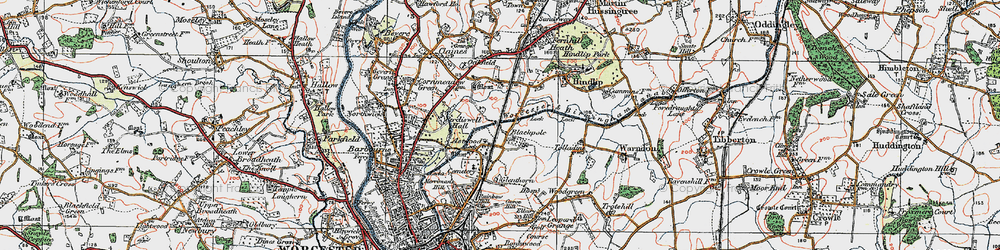 Old map of Astwood in 1920