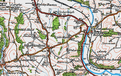 Old map of Atherington in 1919