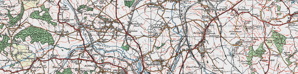 Old map of Athersley North in 1924