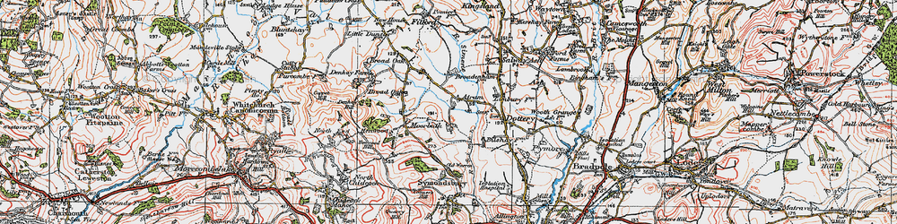 Old map of Atrim in 1919