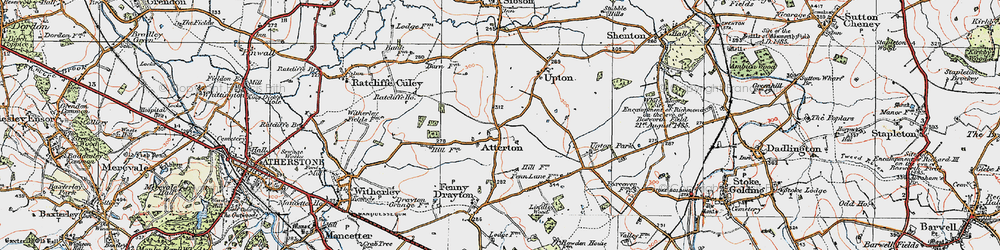 Old map of Atterton in 1921