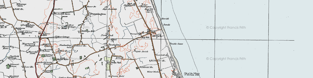 Old map of Atwick in 1924