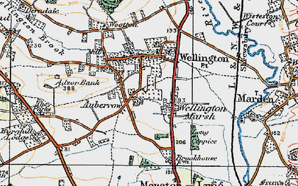 Old map of Adzor Bank in 1920