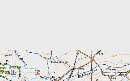 Old map of Billiemire Burn in 1926