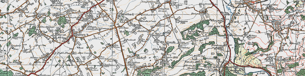 Old map of Aulden in 1920