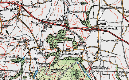 Old map of Ault Hucknall in 1923
