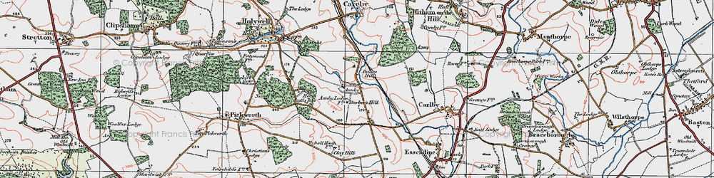 Old map of Barber's Hill in 1922