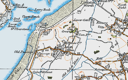 Old map of Old Splott Rhine in 1919