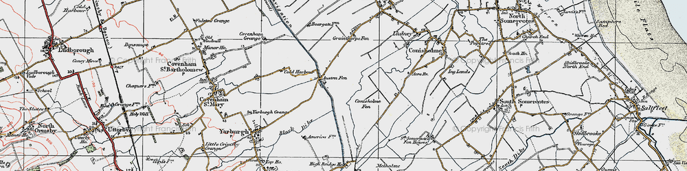 Old map of Austen Fen in 1923
