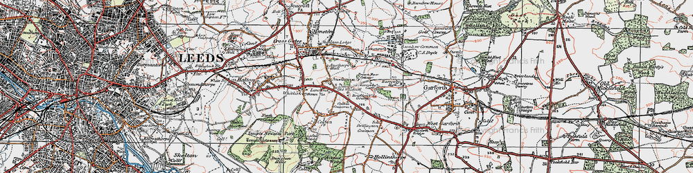 Old map of Barrowby Hall in 1925
