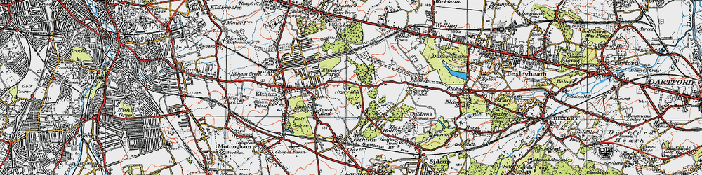 Old map of Avery Hill in 1920