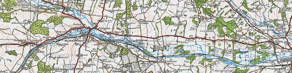 Old map of Avington Manor in 1919