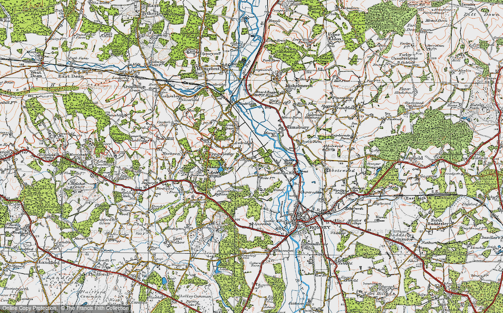 Old Map of Awbridge, 1919 in 1919