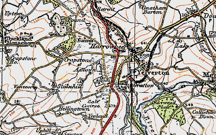 Old map of Axtown in 1919