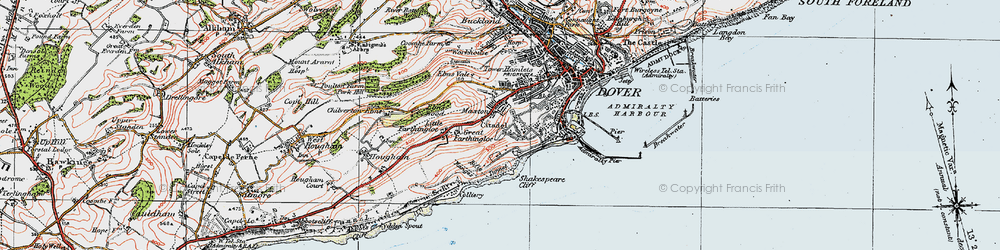 Old map of Aycliff in 1920