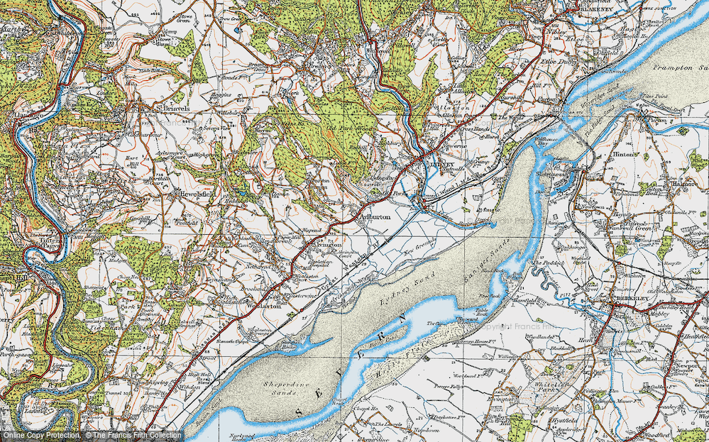 Old Map of Aylburton, 1919 in 1919