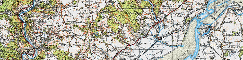 Old map of Aylburton Common in 1919