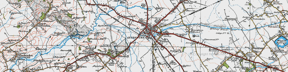 Old map of Aylesbury in 1919