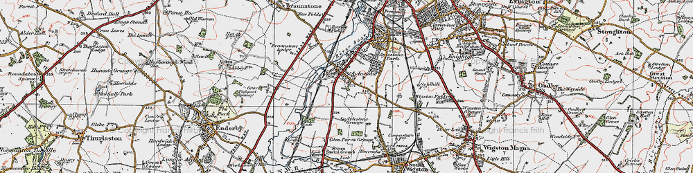 Old map of Aylestone in 1921
